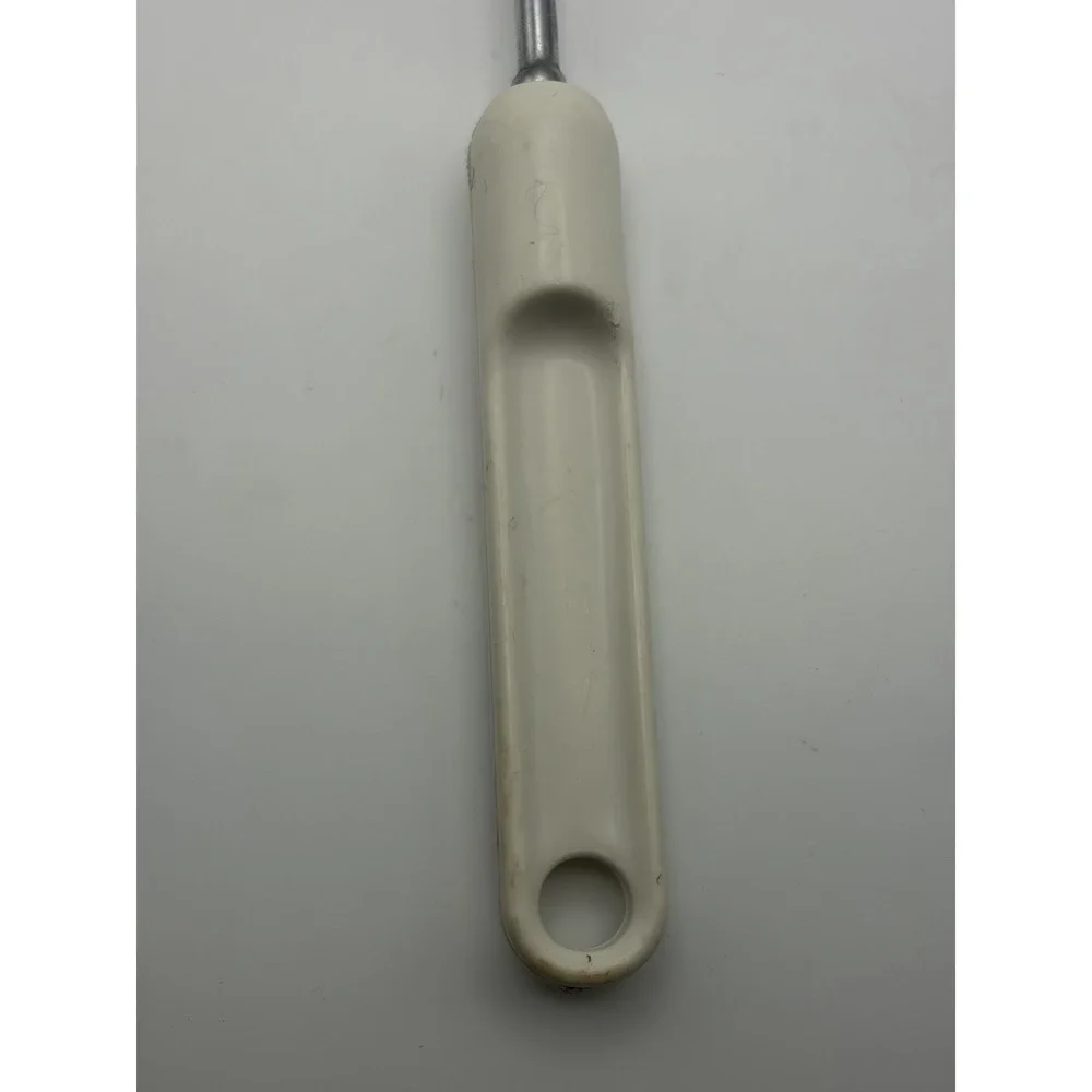 Ekco Style Slotted Pasta Spoon Vintage Almond And Chrome Serving Utensil